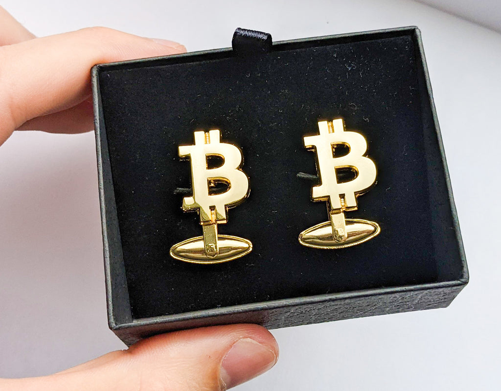 Kryptoez Bitcoin "B" Cufflinks